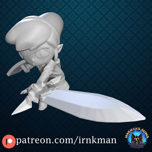 Cartoonish Elf Miniature - Irnkman's Minis - 28mm / 32mm / 36mm