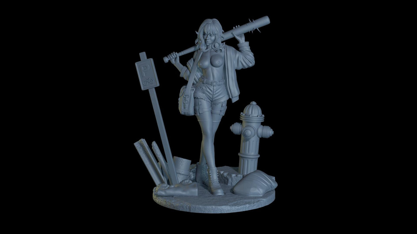 Wasteland Queen Zoey Figurine (Standard, Topless, and Nude Variations) - Cosmondo - 75mm / 120mm