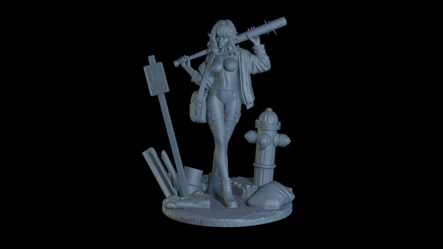 Wasteland Queen Zoey Figurine (Standard, Topless, and Nude Variations) - Cosmondo - 75mm / 120mm