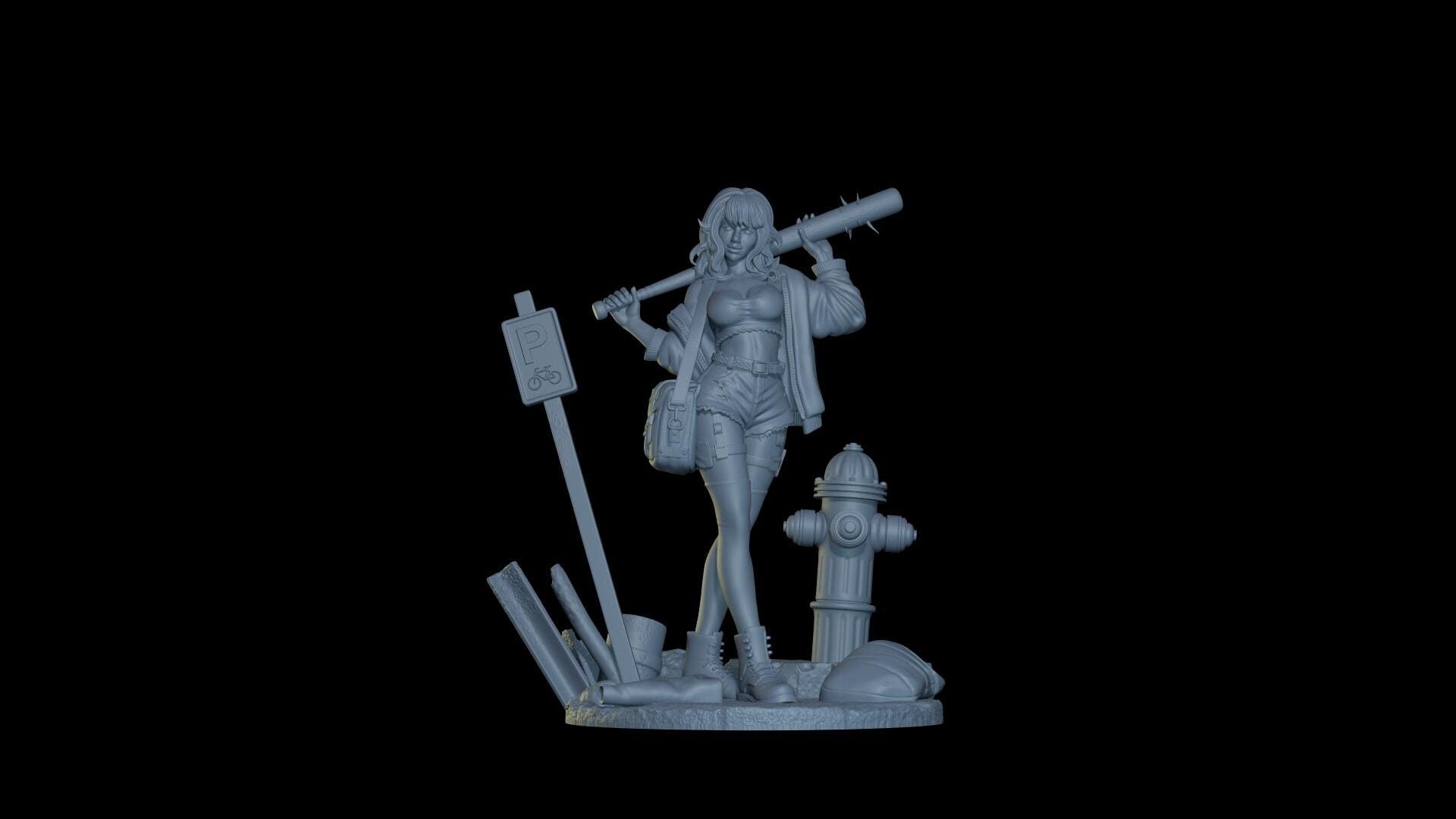 Wasteland Queen Zoey Figurine (Standard, Topless, and Nude Variations) - Cosmondo - 75mm / 120mm