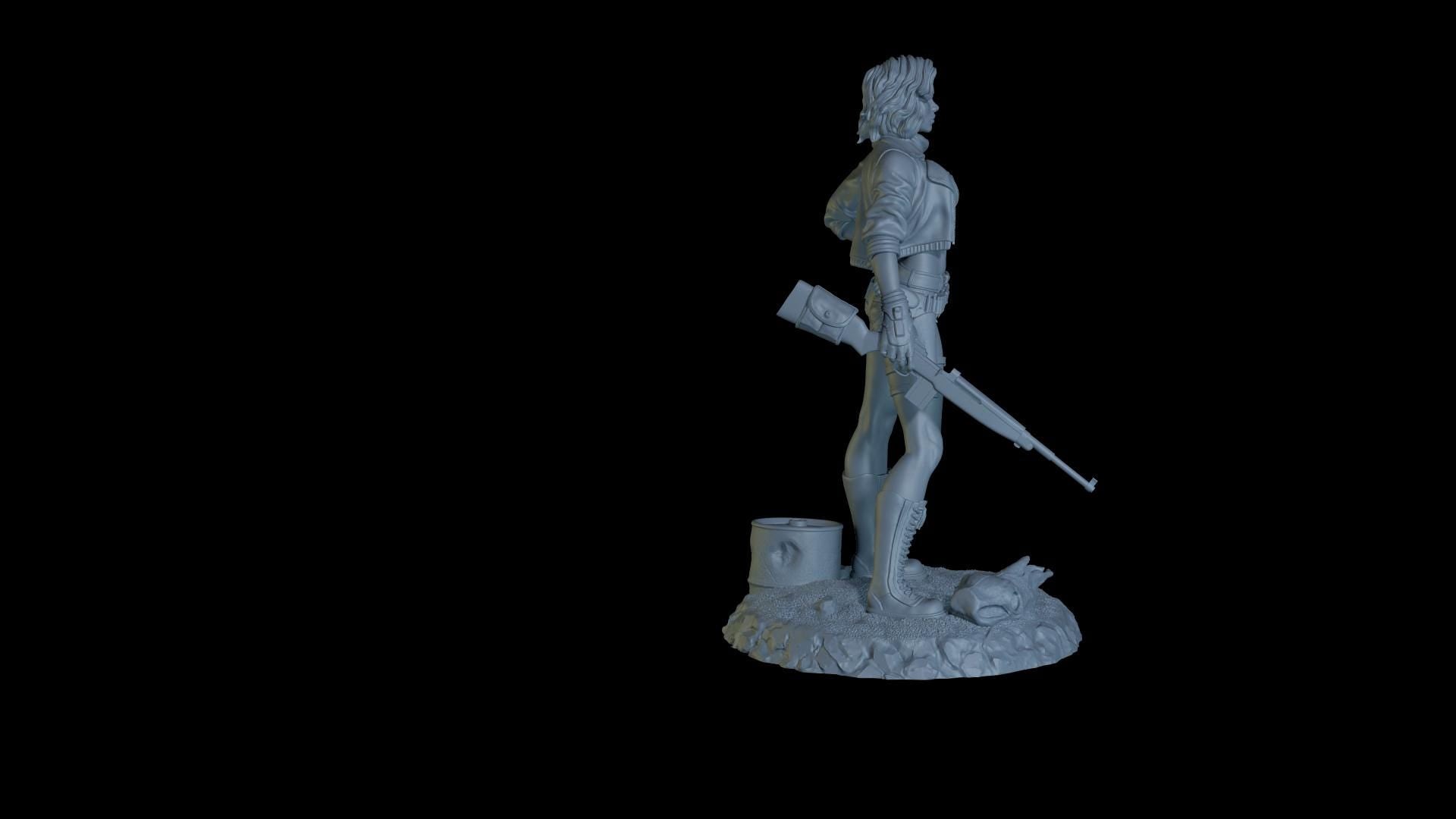 Wasteland Queen Amber Figurine (Standard, Topless, and Nude Variations) - Cosmondo - 75mm / 120mm