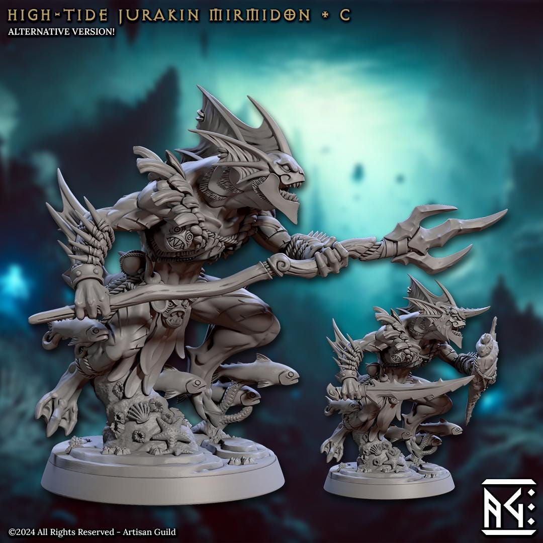 High-Tide Jurakin Myrmidons Miniature (12 Variations) - Artisan Guild - 28mm / 32mm / 36mm