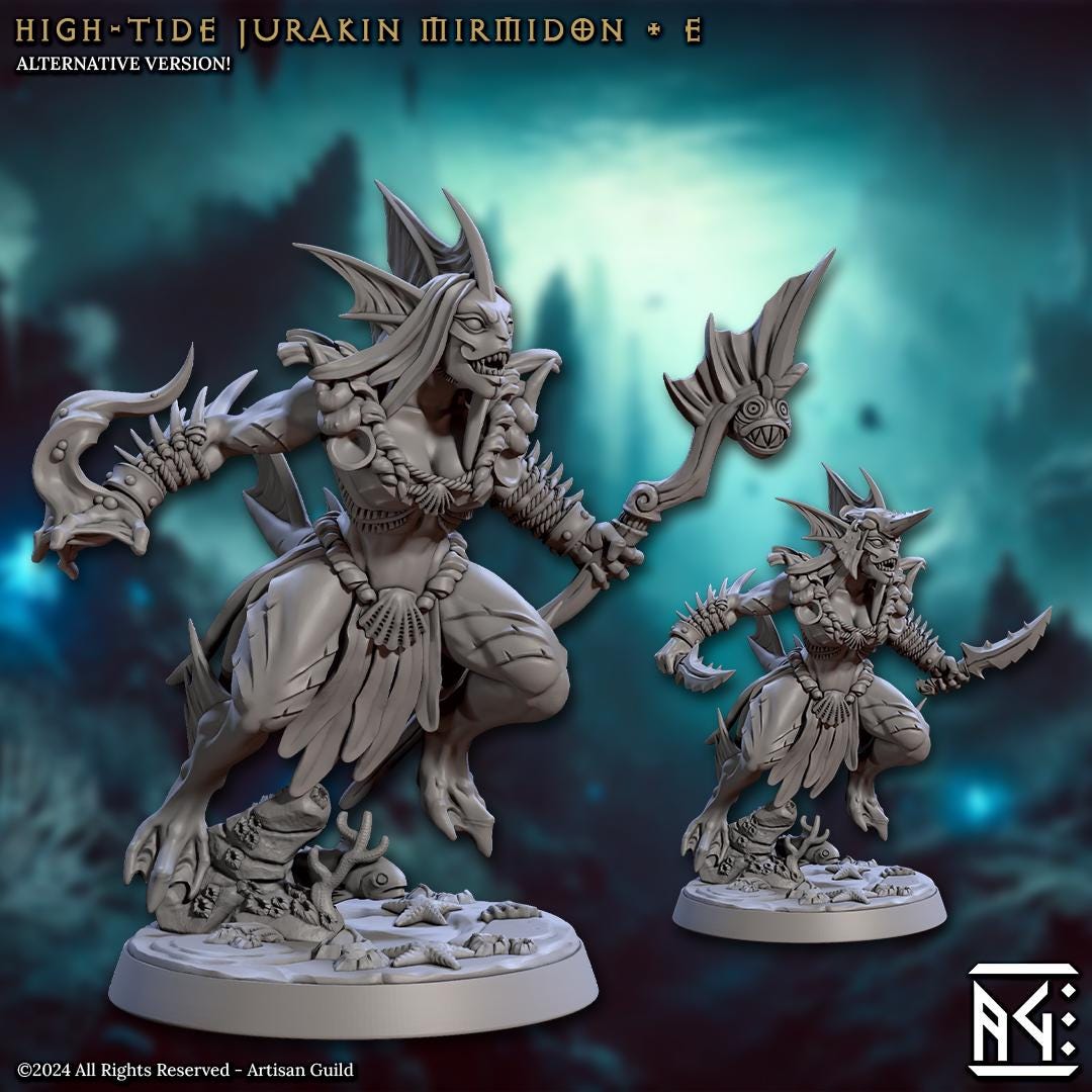 High-Tide Jurakin Myrmidons Miniature (12 Variations) - Artisan Guild - 28mm / 32mm / 36mm