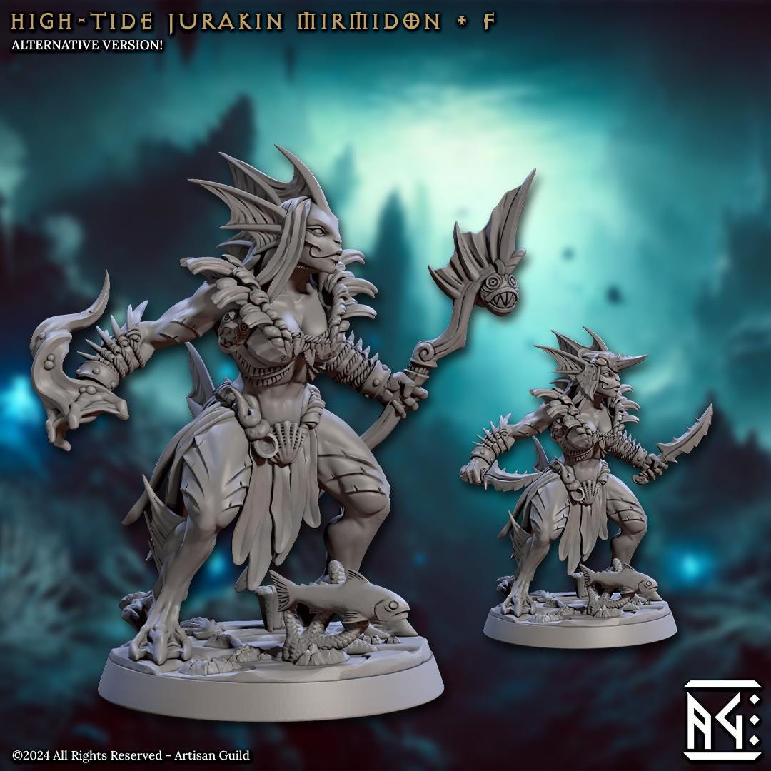 High-Tide Jurakin Myrmidons Miniature (12 Variations) - Artisan Guild - 28mm / 32mm / 36mm