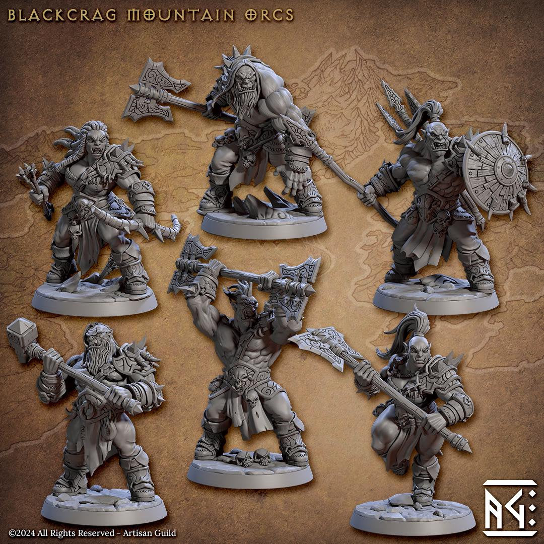 Blackcrag Mountain Orc Miniature (12 Variations) - Artisan Guild - 28mm / 32mm / 36mm