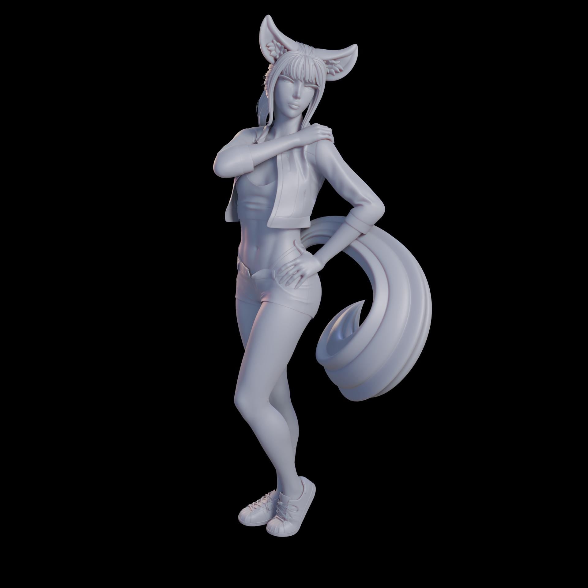 Foxy Mate Zoey Miniature (Standard & NSFW Variations) - QB Works - 28mm / 32mm / 36mm / 75mm