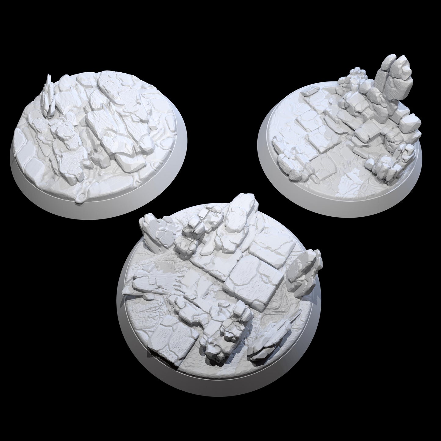 Molten Core Bases (3 Variations) - MiniMakersFR - 25mm / 28mm / 32mm / 36mm / 40mm