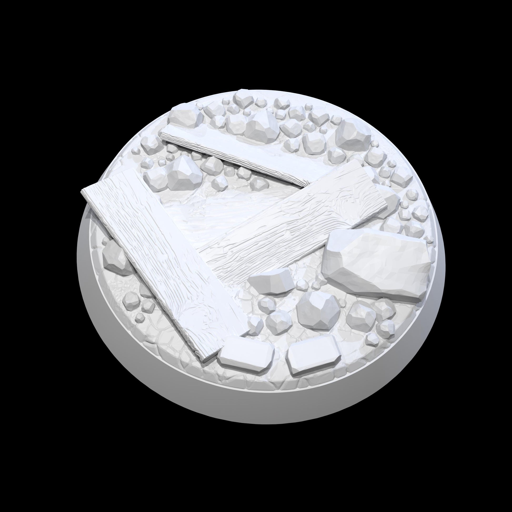 Rocks Bases (3 Variations) - MiniMakersFR - 25mm / 28mm / 32mm / 36mm / 40mm