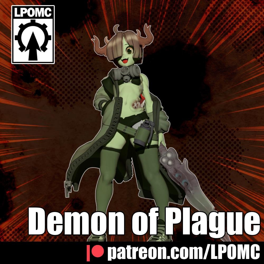 Demon of Plague Miniature - LPOMC - 28mm / 32mm / 36mm