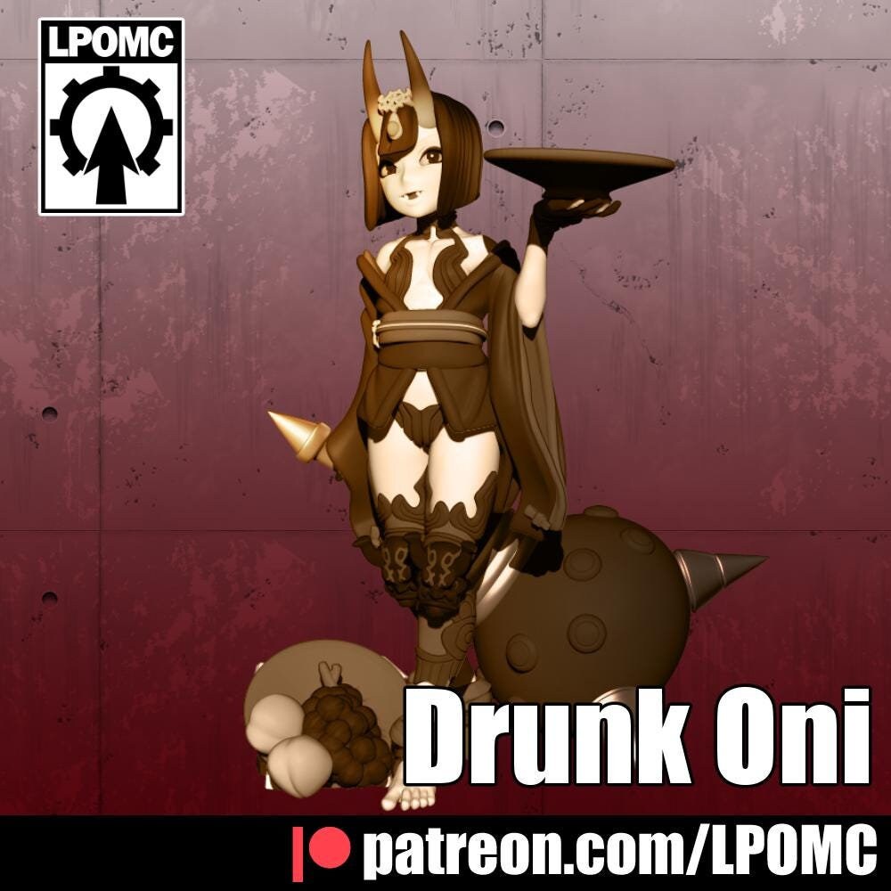 Drunk Oni Miniature - LPOMC - 28mm / 32mm / 36mm