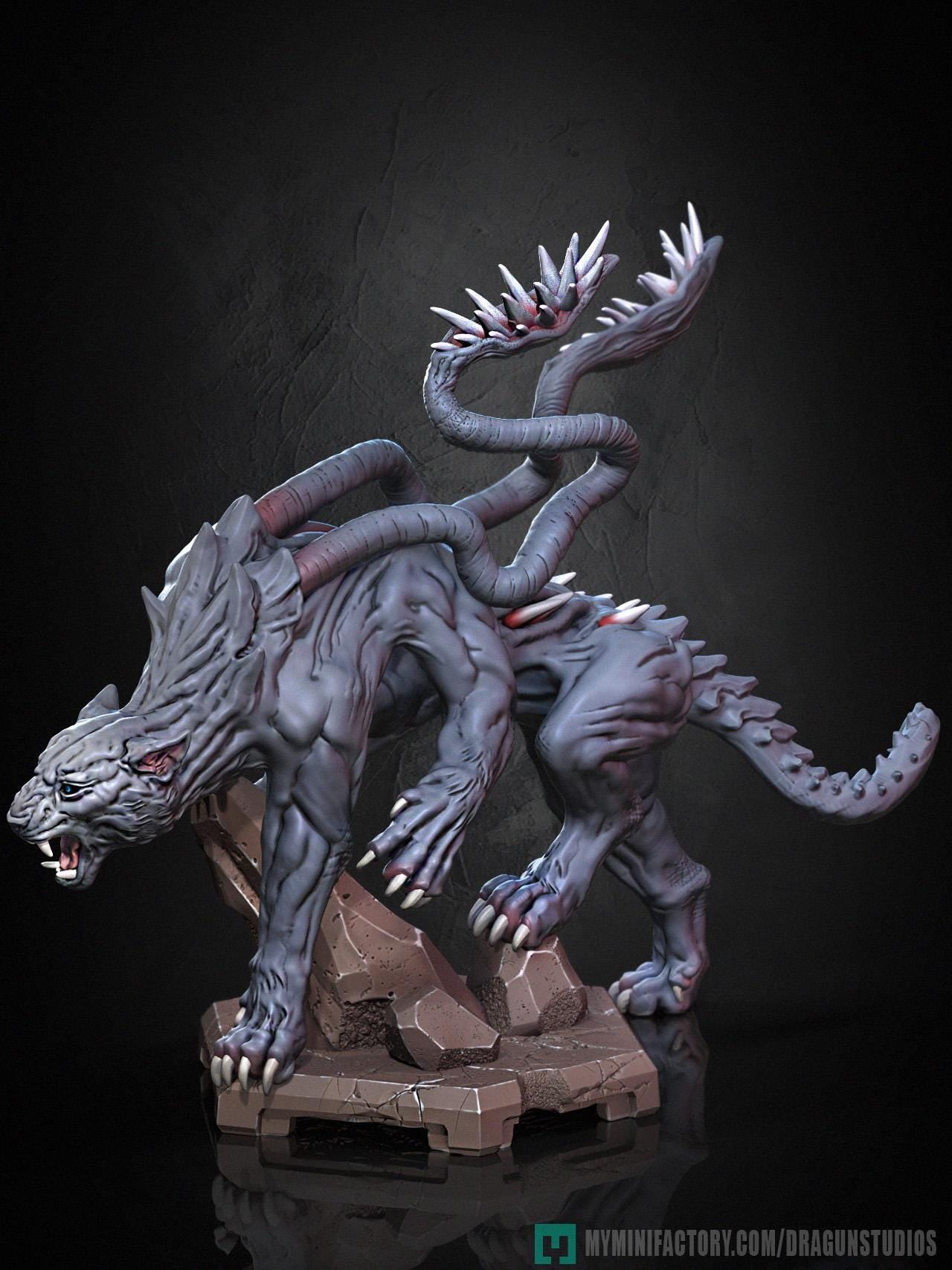 Displacer Beast Miniature - DraGun Studios - 88mm