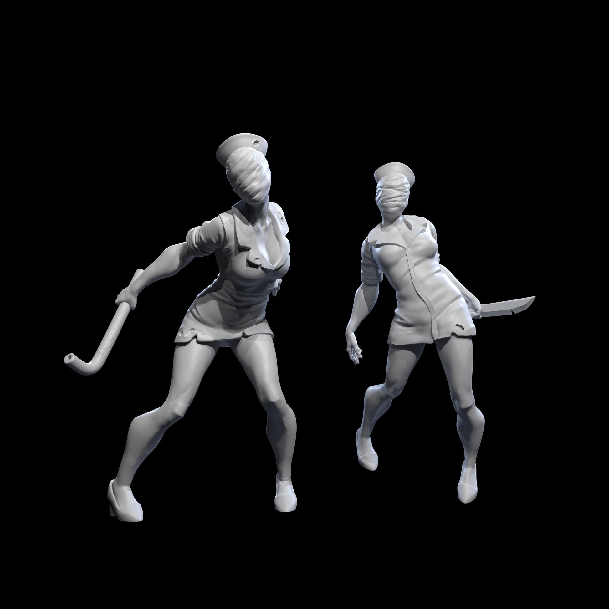 Limbo-bound Nurse Miniature - VaultZ - 28mm / 32mm / 36mm