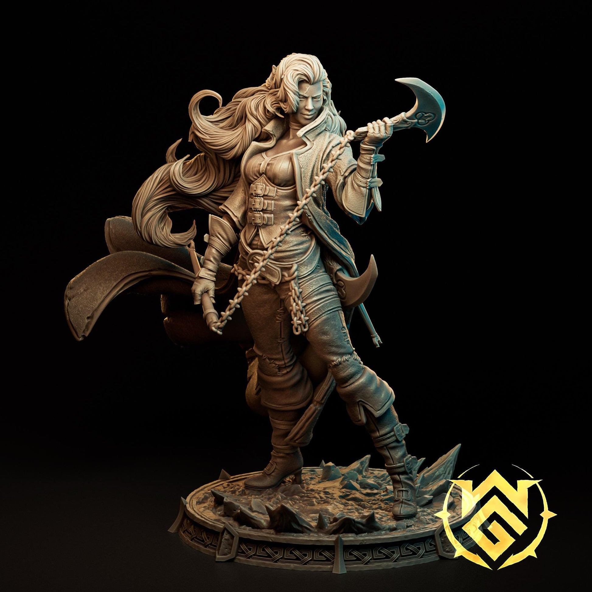 The Flail Queen Miniature - Witchguild - 28mm / 32mm / 36mm / 155mm