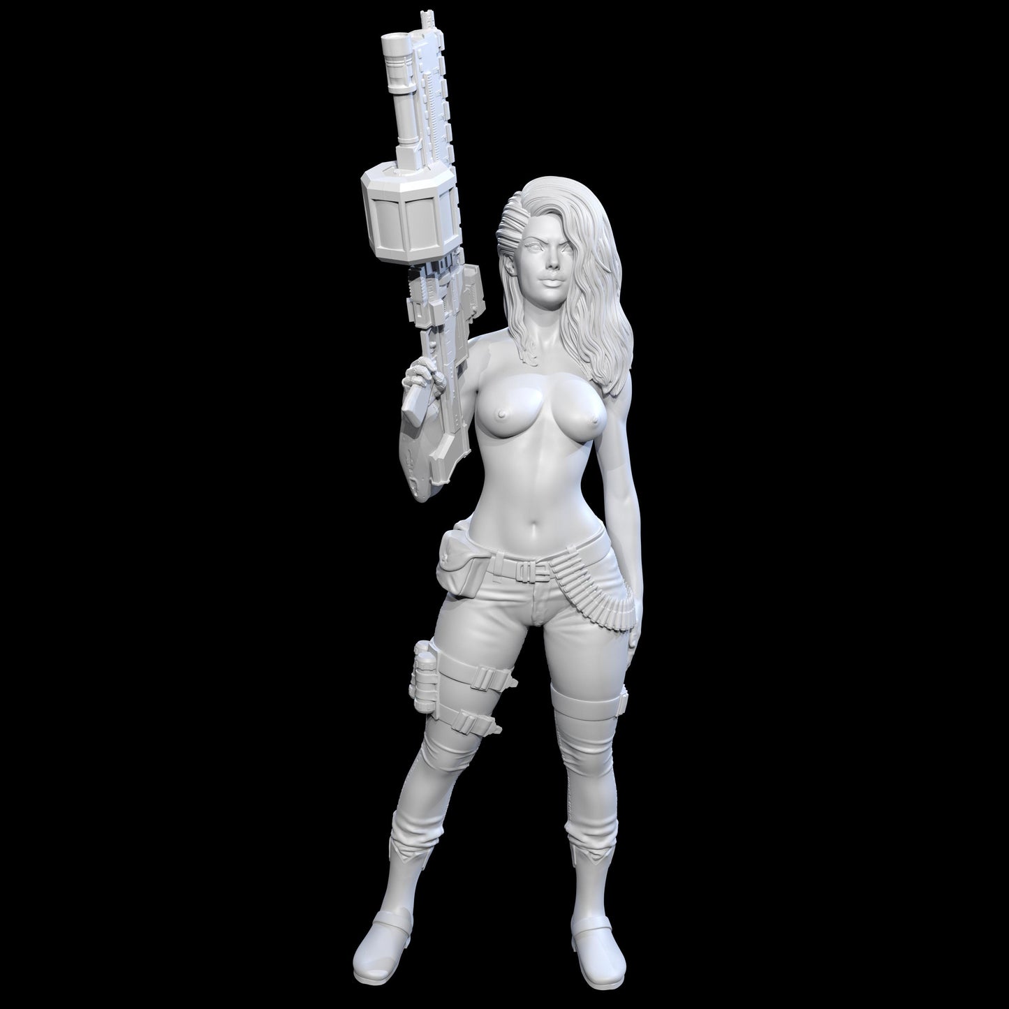 Bounty Hunter Jen (3 Poses & NSFW Variations) - Nyobium Games - 28mm / 32mm / 36mm / 75mm