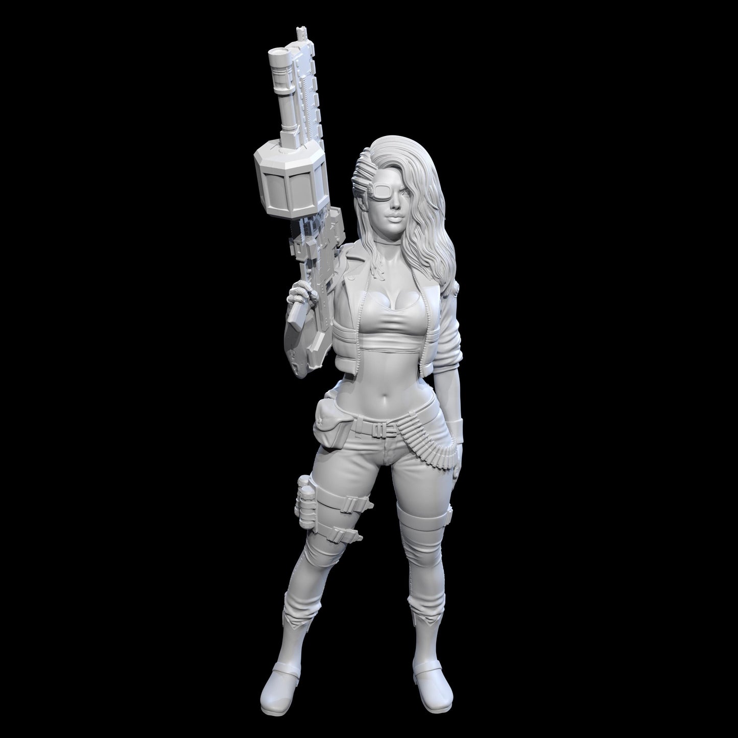 Bounty Hunter Jen (3 Poses & NSFW Variations) - Nyobium Games - 28mm / 32mm / 36mm / 75mm