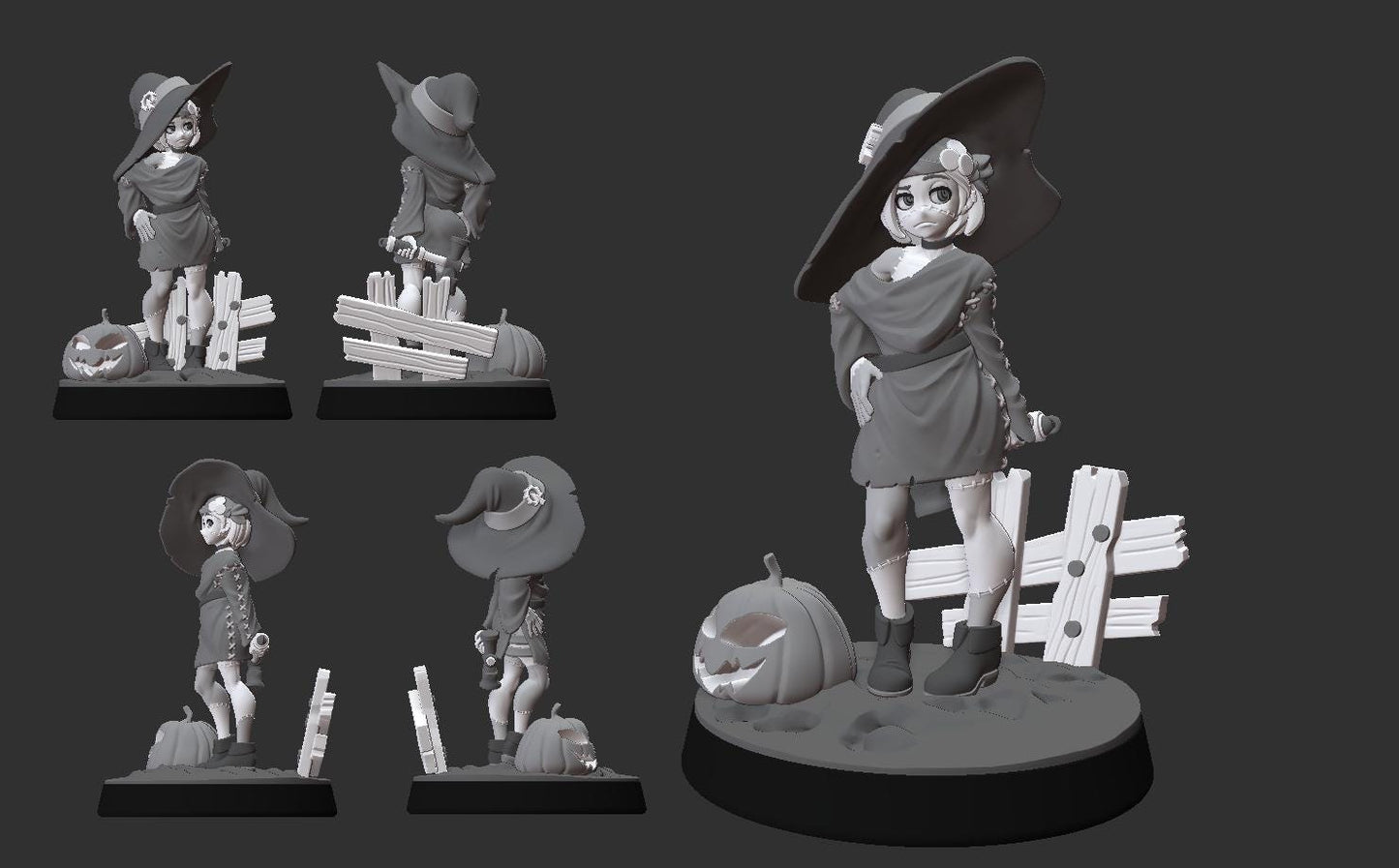 Halloween Hammer Witch Miniature - LPOMC - 28mm / 32mm / 36mm