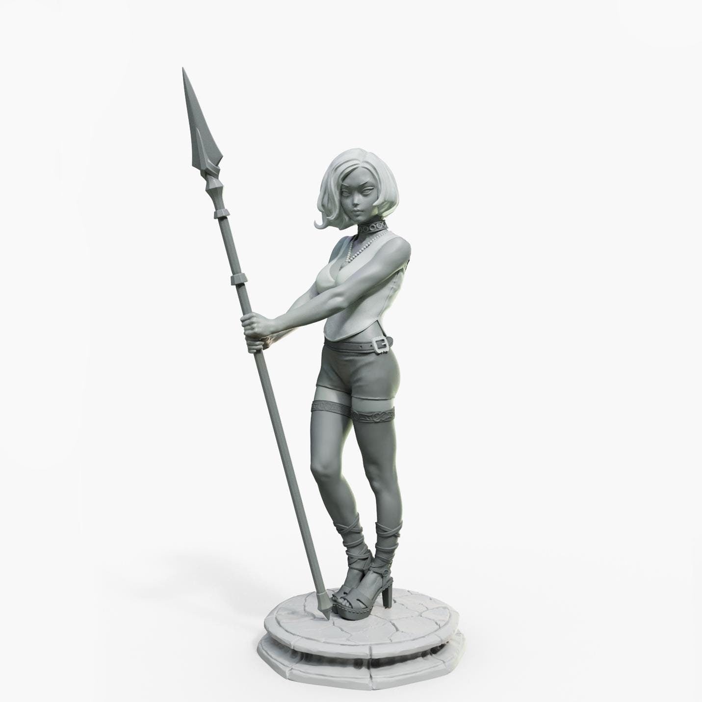 Tiefling Zarina Miniature (Pose B: Human and Succubus Variations ) - Female Miniatures - 28mm / 32mm / 36mm / 75mm