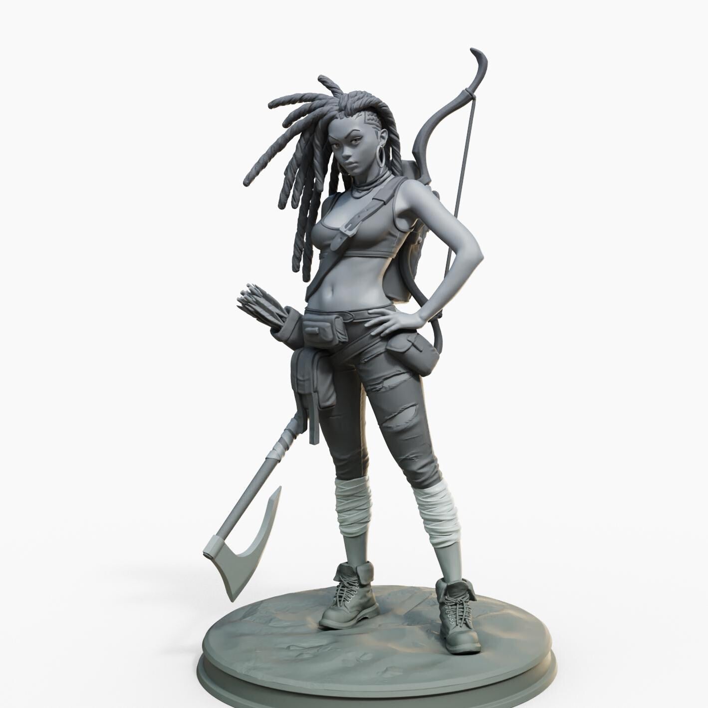 Tyra Miniature (Alternate Weapons & NSFW Variations) - Female Miniatures - 28mm / 32mm / 36mm / 75mm