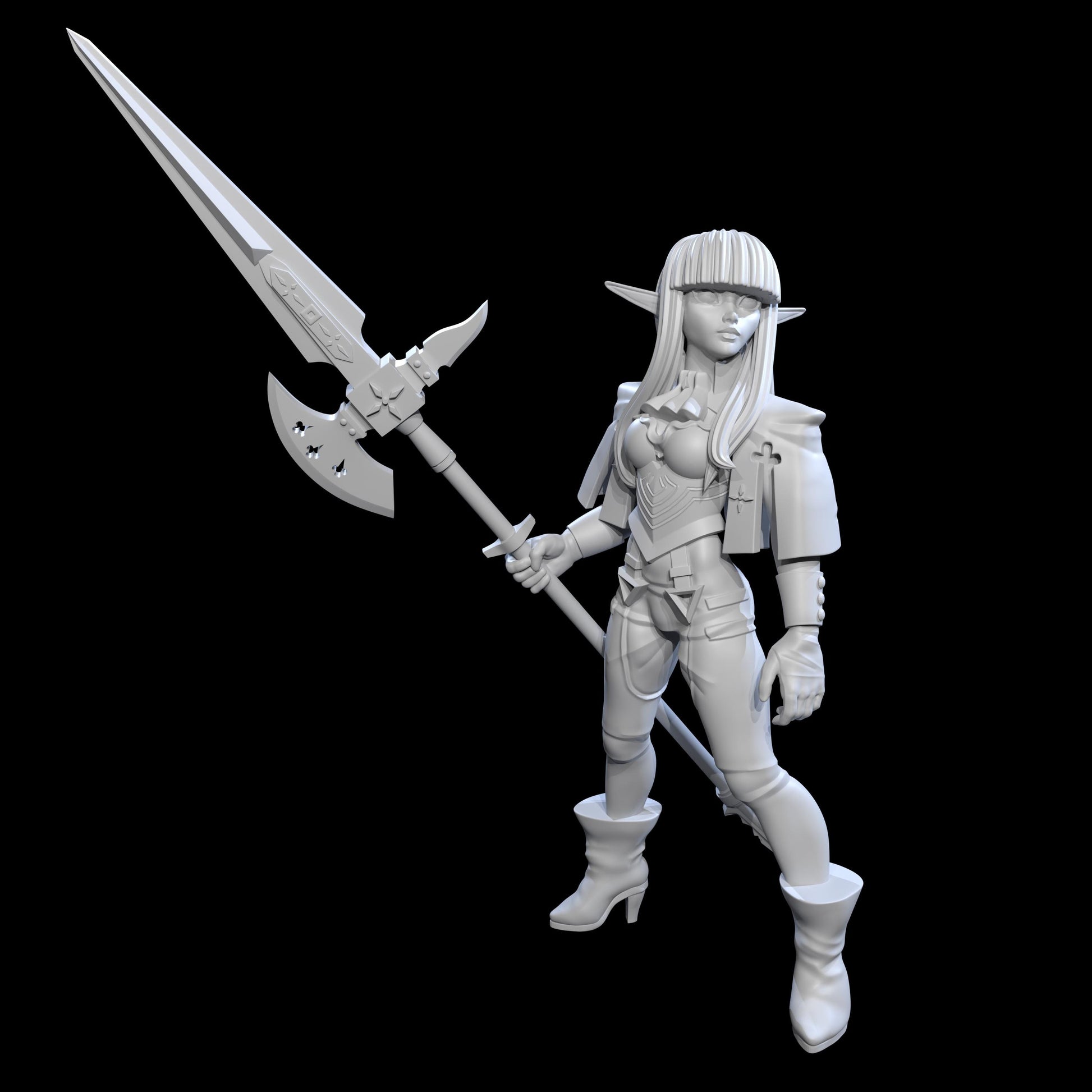 Halberdier High Elf Miniature - Ethan Savage Studios - 28mm / 32mm / 36mm