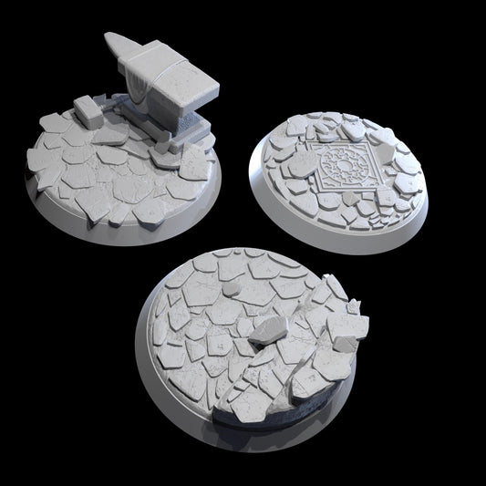 Streets Bases (3 Variations) - MiniMakersFR - 25mm / 28mm / 32mm / 36mm / 40mm