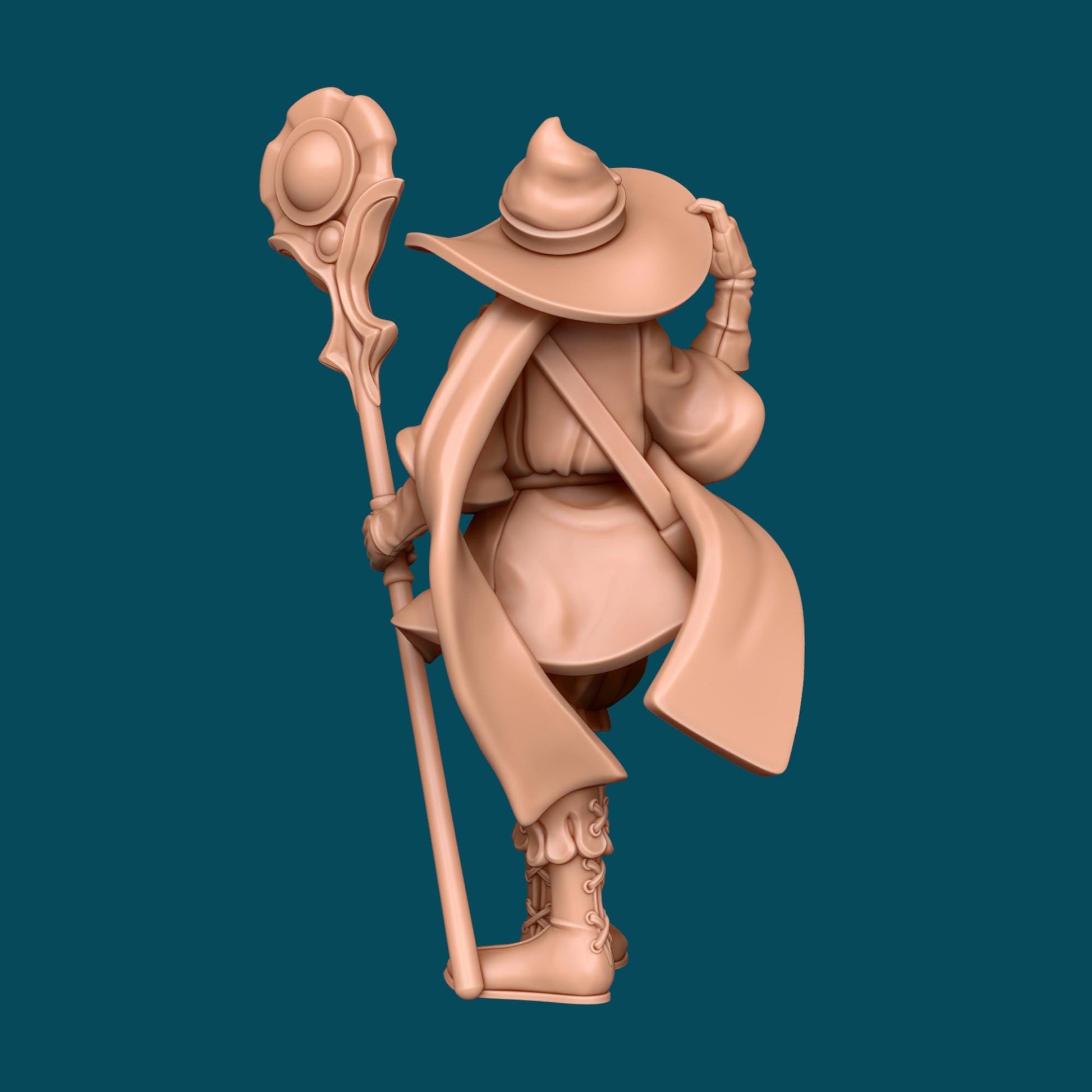 Remi, Invisible Mage Miniature - Awkward Penguin’s Minis - 28mm / 32mm / 36mm