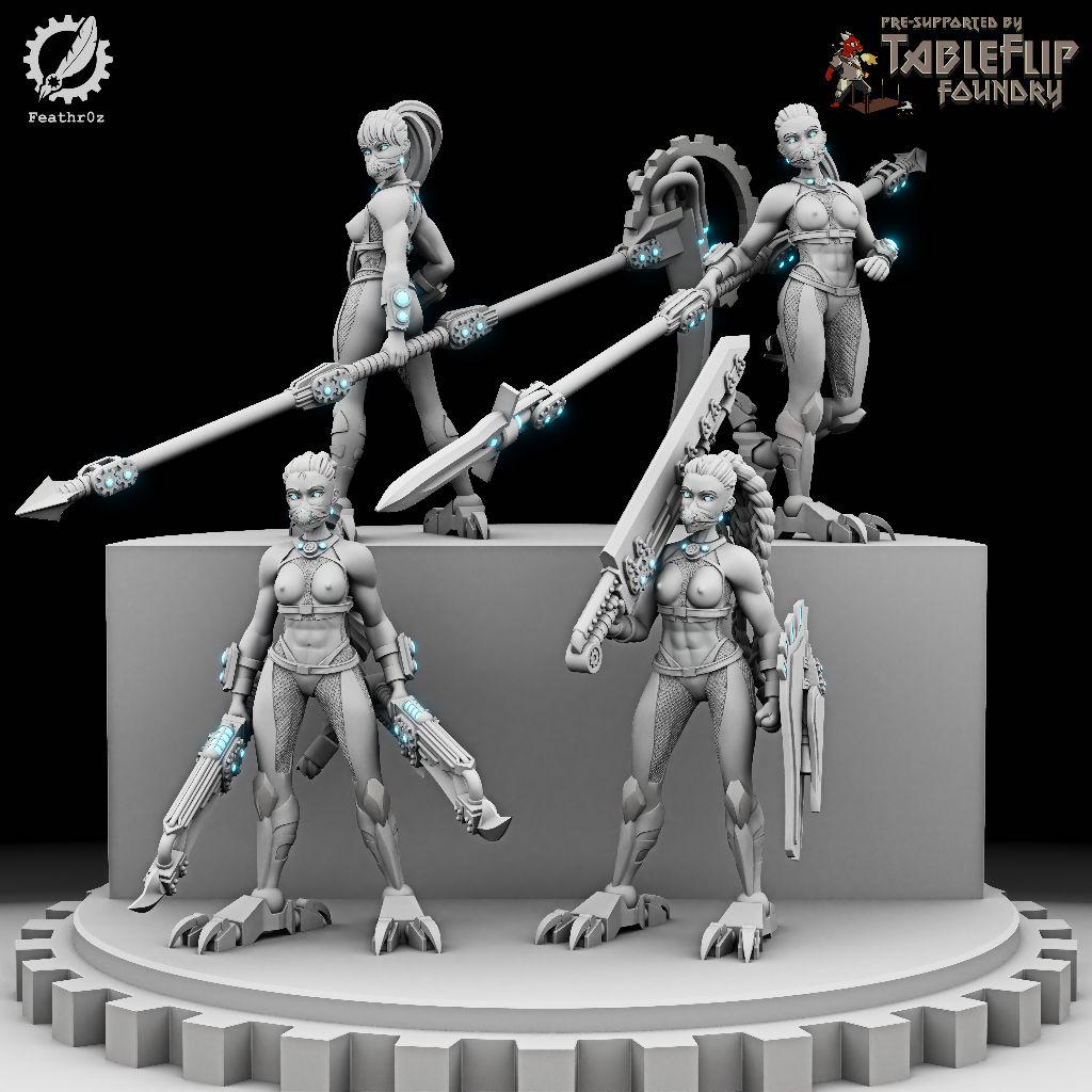 Aurora Vanguard Melee Assassin Squad (Standard & NSFW Variations) - Feathr0z - 32mm