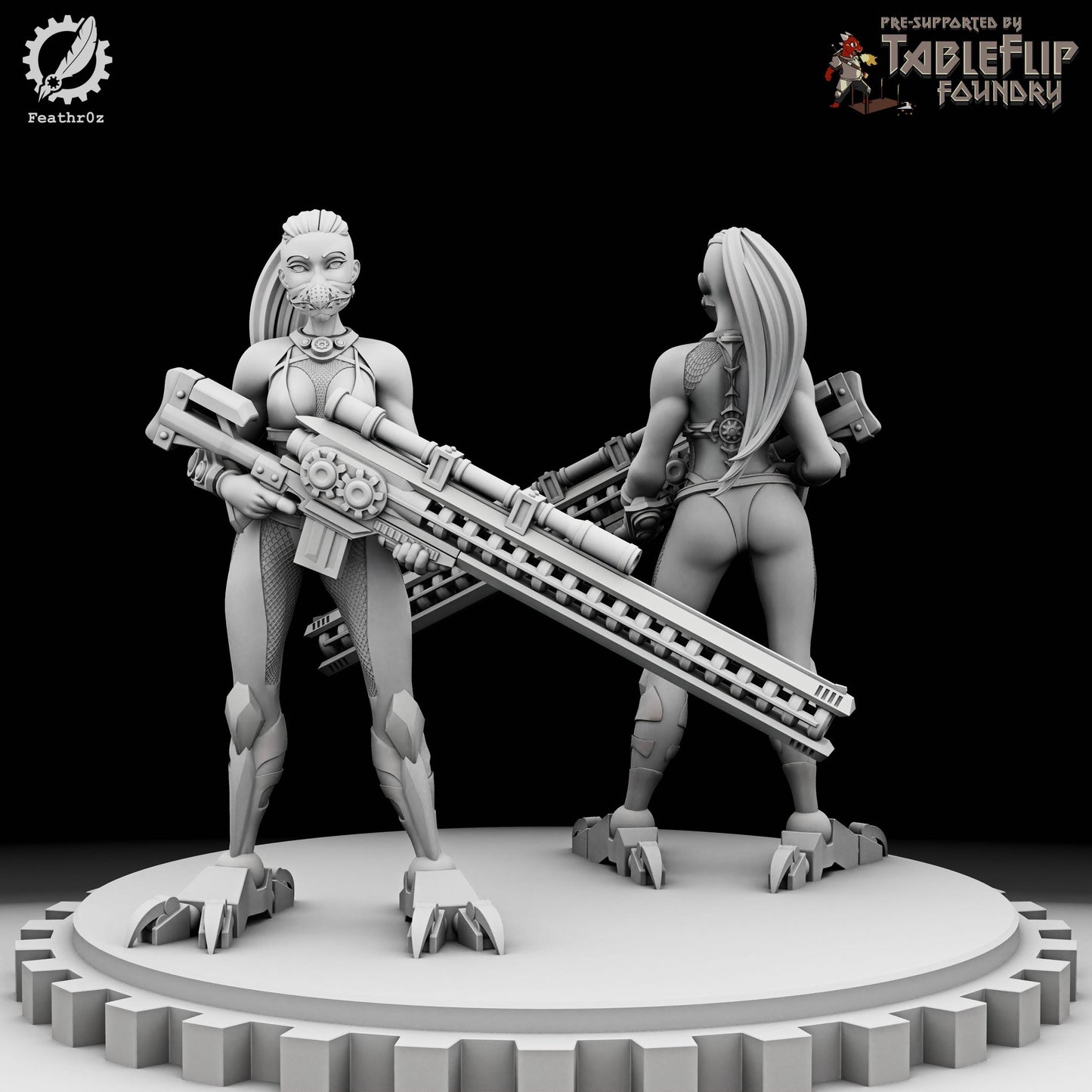 Aurora Vanguard Ranged Assassin Squad (Standard & NSFW Variations) - Feathr0z - 32mm