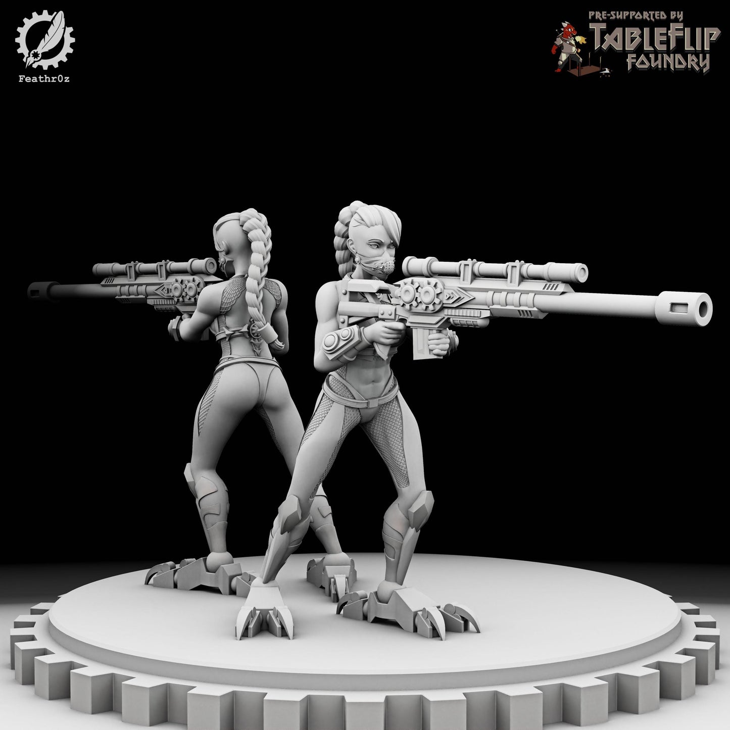 Aurora Vanguard Ranged Assassin Squad (Standard & NSFW Variations) - Feathr0z - 32mm