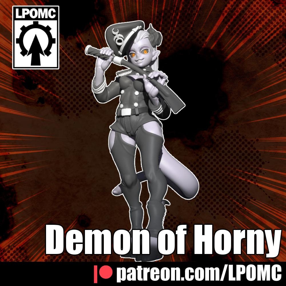 Demon of Horns Miniature - LPOMC - 28mm / 32mm / 36mm