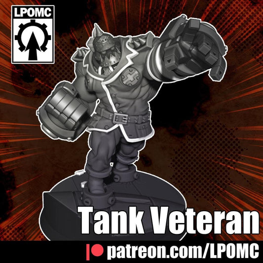 Tank Veteran Miniature - LPOMC - 28mm / 32mm / 36mm / 75mm