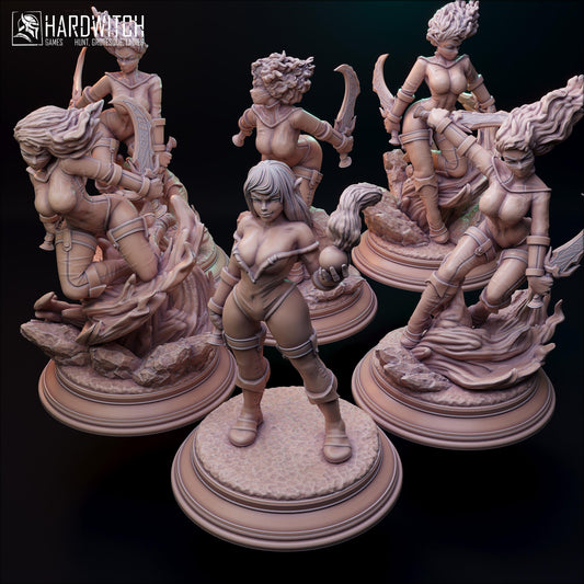 Assassin Elves Miniature (6 Variations including NSFW) - HardWitch Games - 28mm / 32mm / 36mm / 75mm