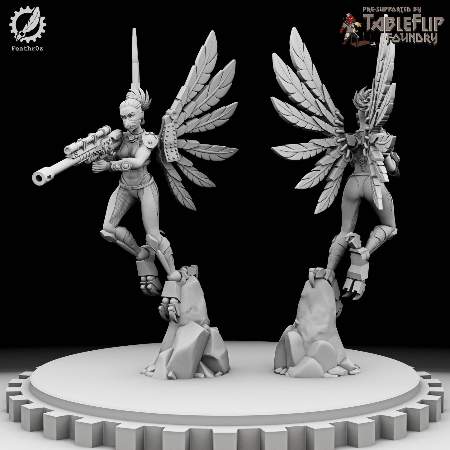 Aurora Vanguard Flying Assassin Squad (Standard & NSFW Variations) - Feathr0z - 32mm