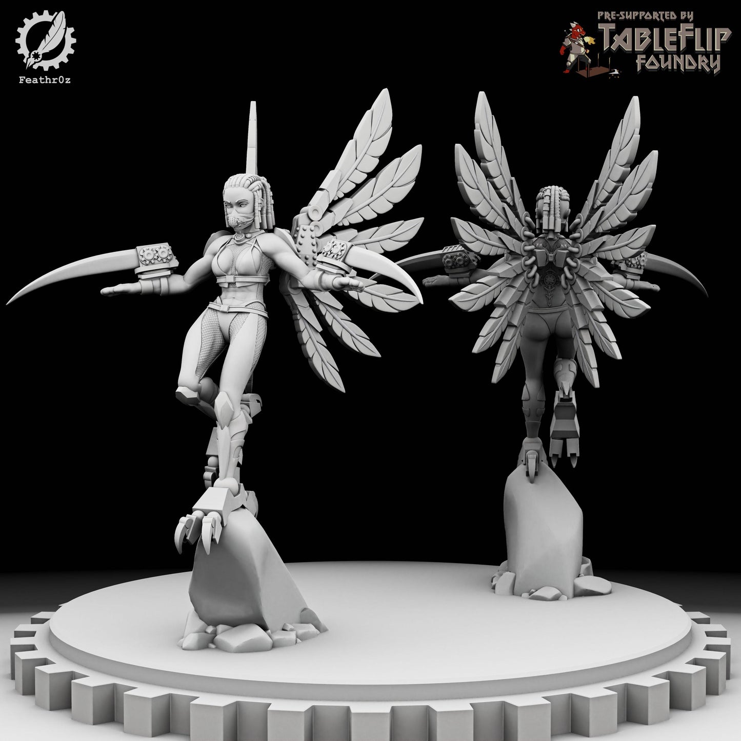 Aurora Vanguard Flying Assassin Squad (Standard & NSFW Variations) - Feathr0z - 32mm