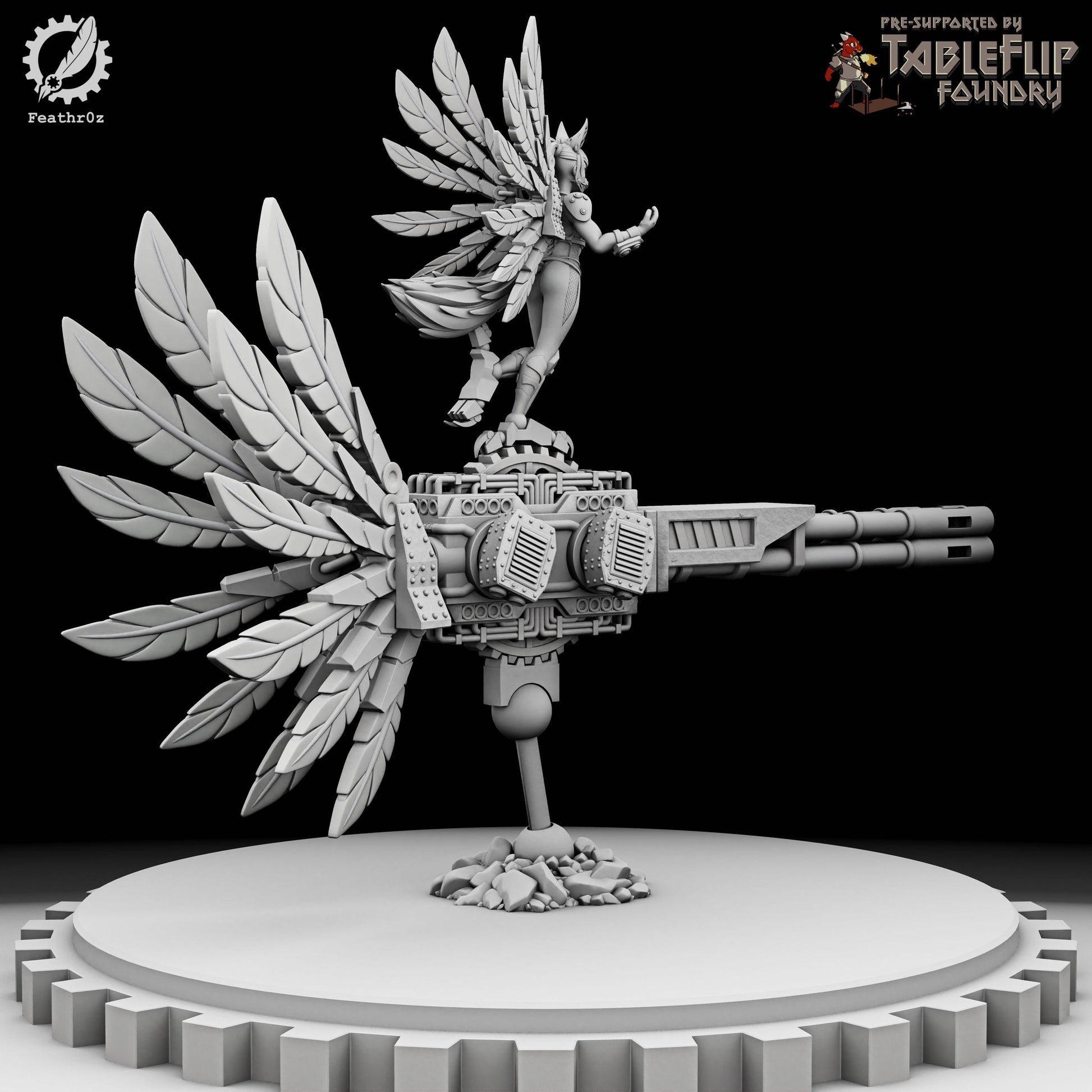 Aurora Vanguard Gun Goddess 002 (Standard & NSFW Variations) - Feathr0z - 32mm