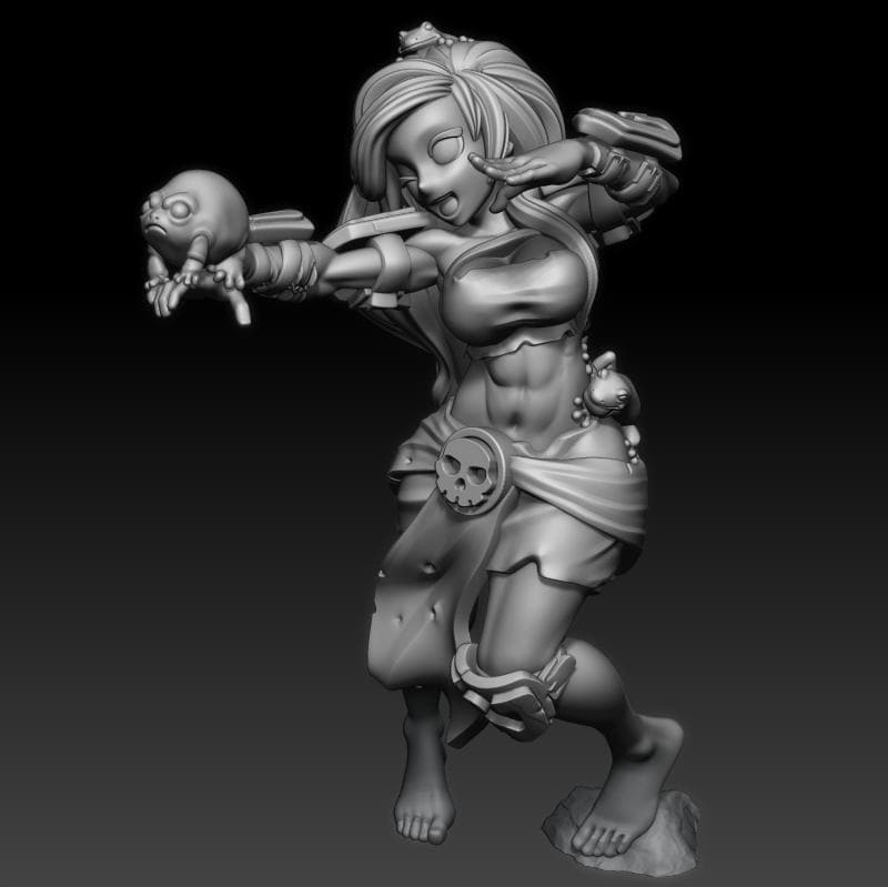 Frog Witch Miniature (Classic & Anime Variations) - LPOMC - 28mm / 32mm / 36mm / 75mm