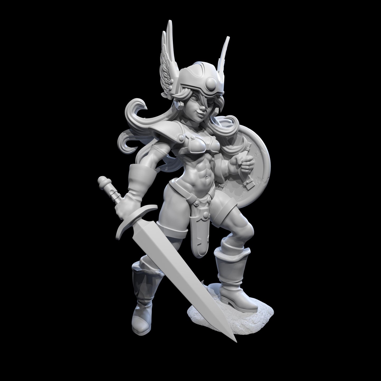 Female Warrior Miniature - Ethan Savage Studios - 28mm / 32mm / 36mm