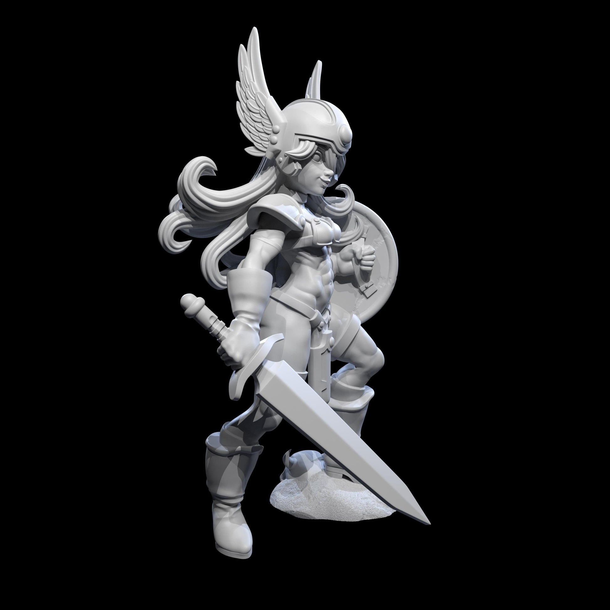Female Warrior Miniature - Ethan Savage Studios - 28mm / 32mm / 36mm