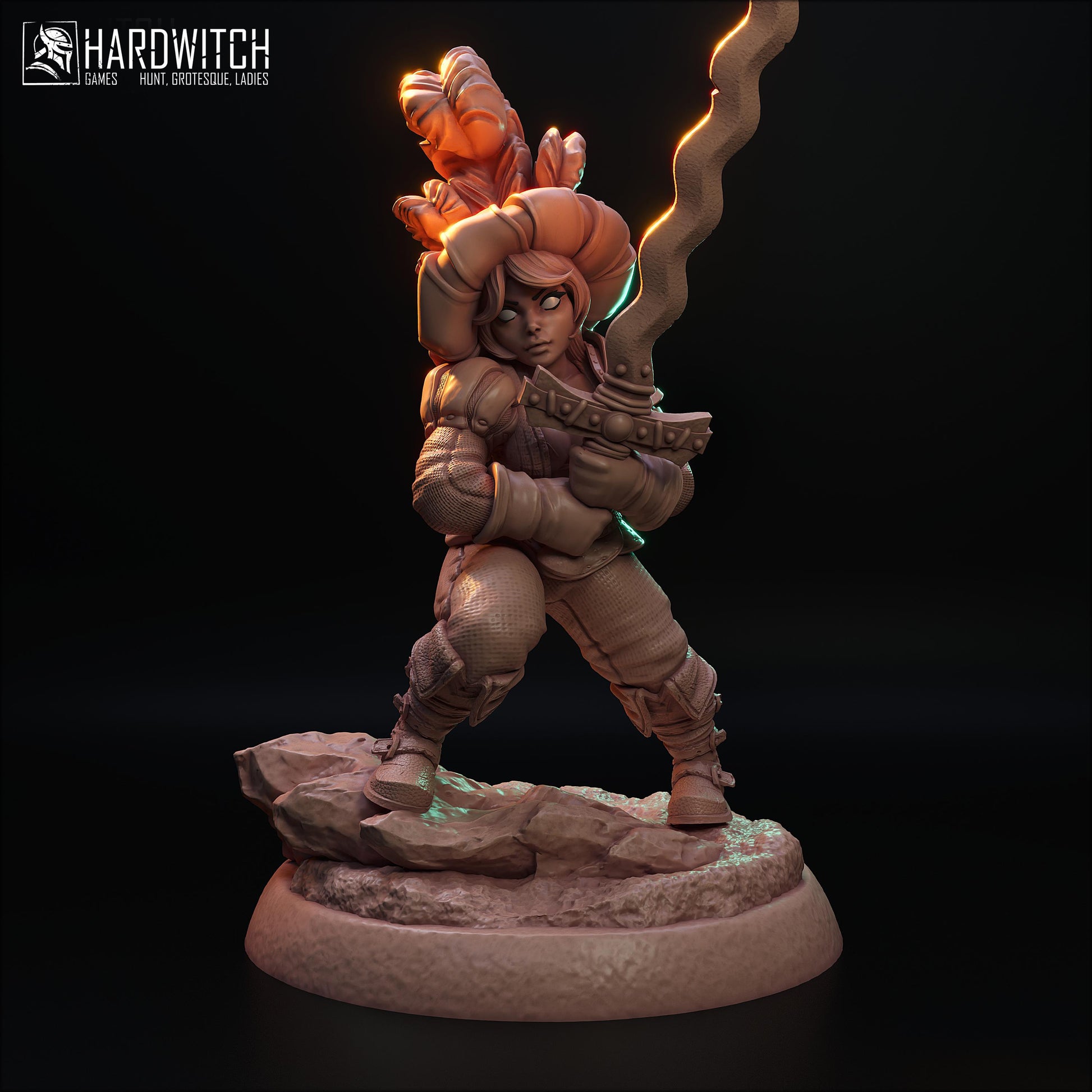 Mercenaries of the Blazing Blade Miniatures (6 Variations including NSFW) - HardWitch Games - 28mm / 32mm / 36mm / 75mm