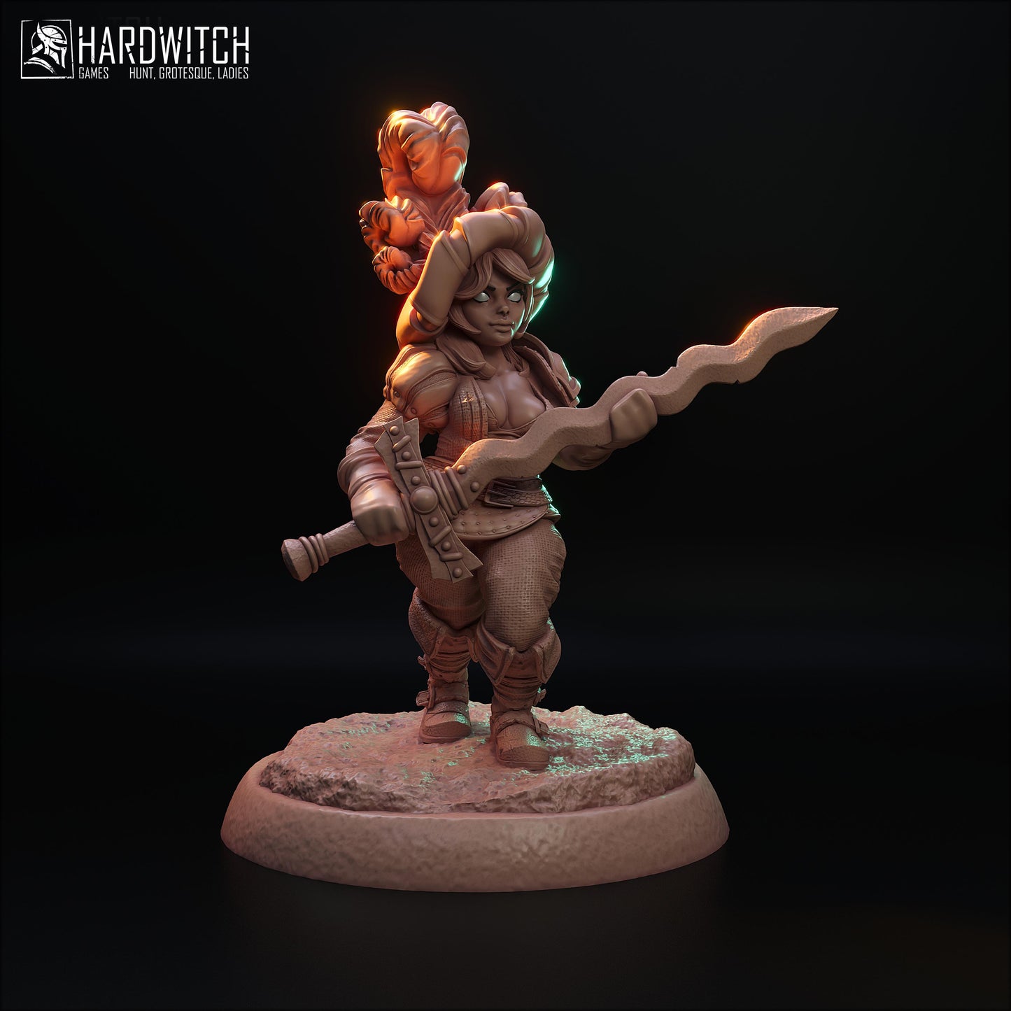 Mercenaries of the Blazing Blade Miniatures (6 Variations including NSFW) - HardWitch Games - 28mm / 32mm / 36mm / 75mm