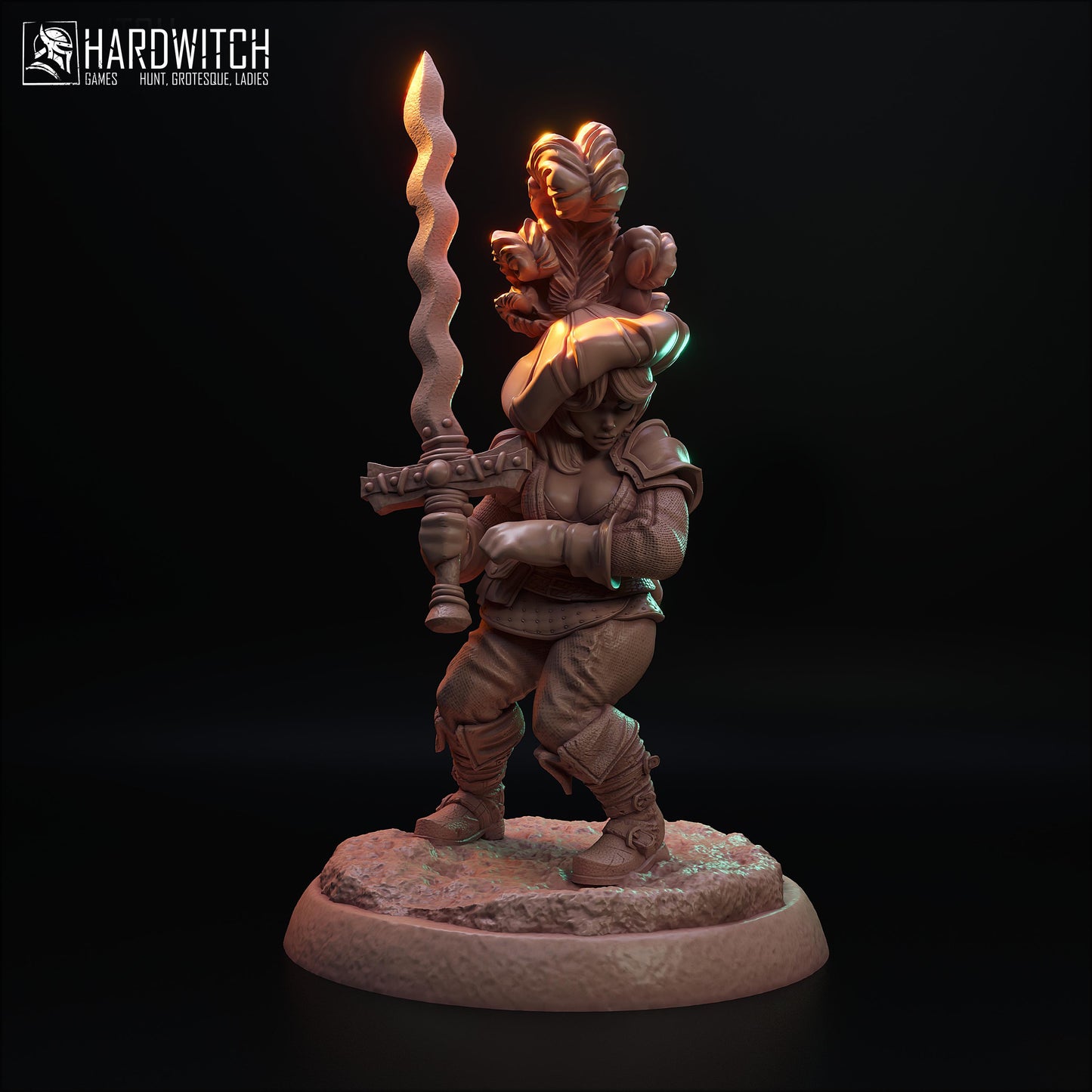 Mercenaries of the Blazing Blade Miniatures (6 Variations including NSFW) - HardWitch Games - 28mm / 32mm / 36mm / 75mm