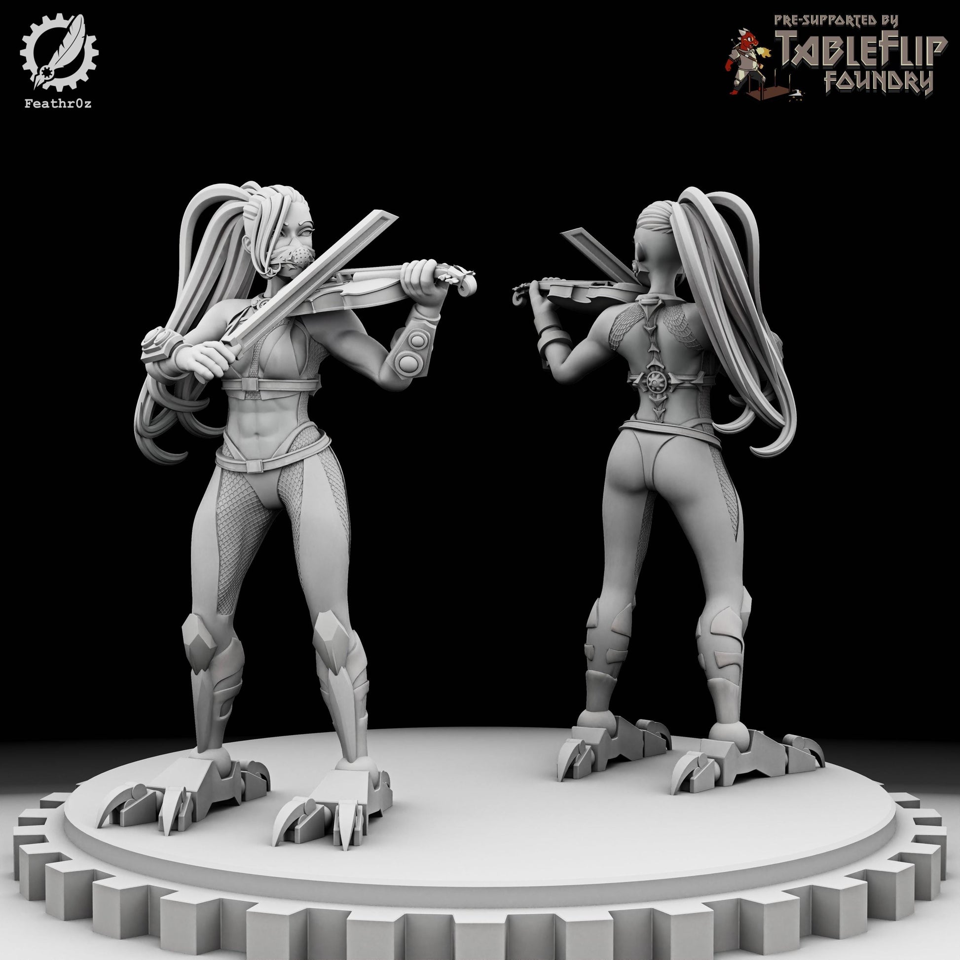 Aurora Vanguard Violinist 003 Miniature (Standard & NSFW Variations) - Feathr0z - 32mm