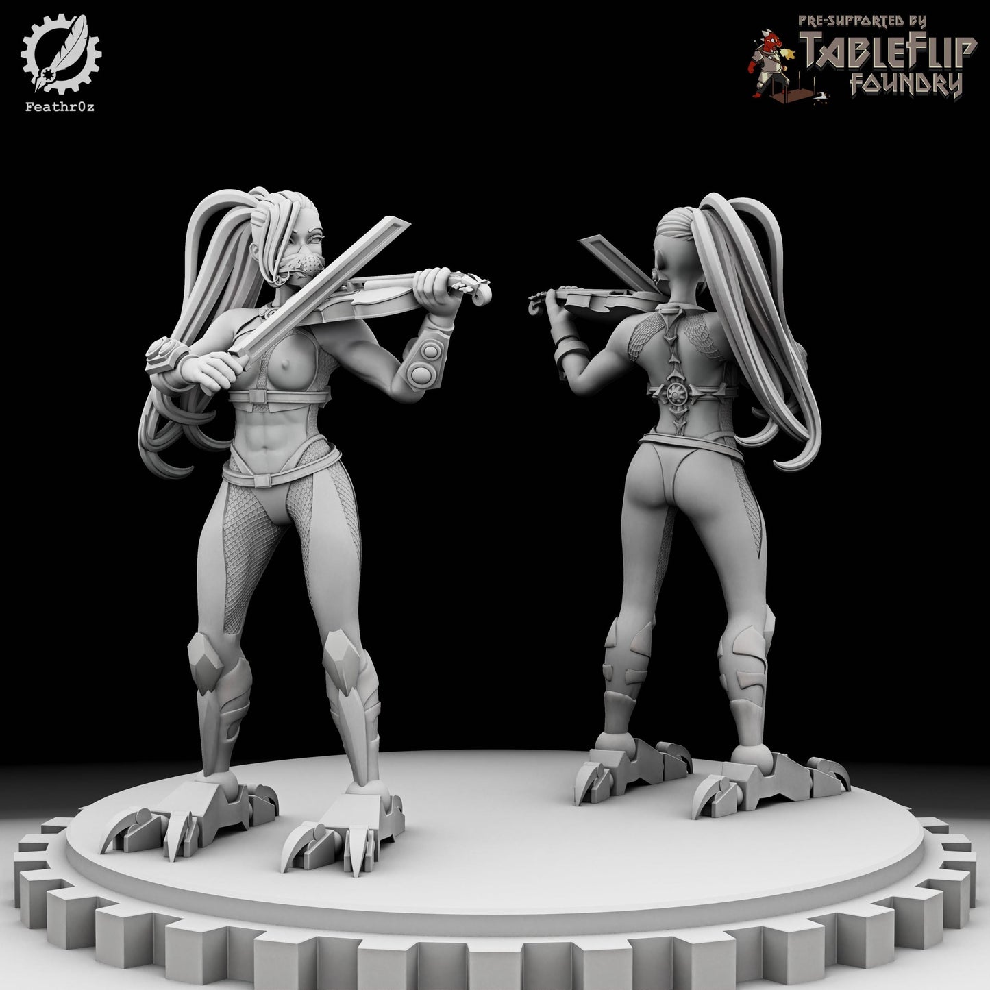 Aurora Vanguard Violinist 003 Miniature (Standard & NSFW Variations) - Feathr0z - 32mm