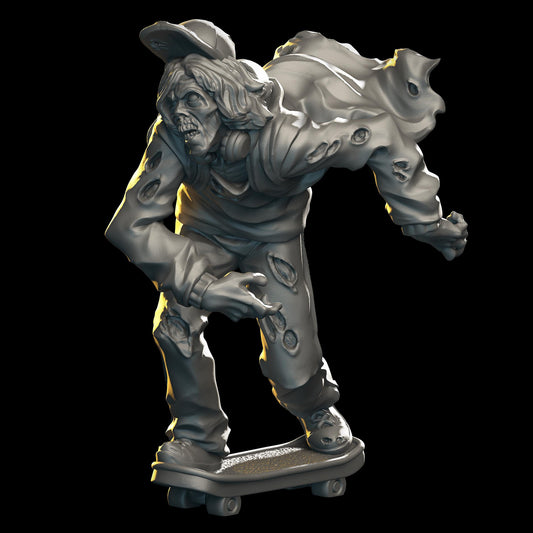 Skater Zombie Miniature - VaultZ - 28mm / 32mm / 36mm