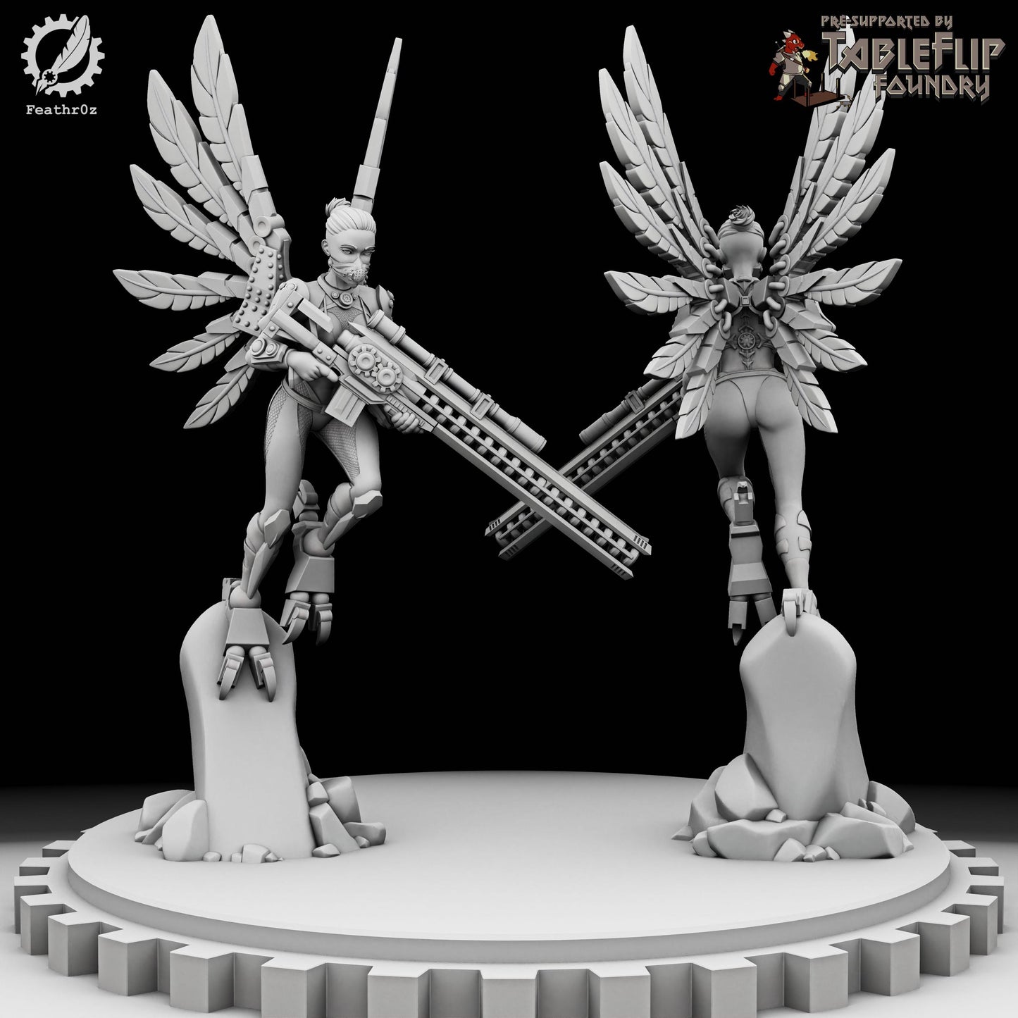 Aurora Vanguard Flying Assassin Squad (Standard & NSFW Variations) - Feathr0z - 32mm