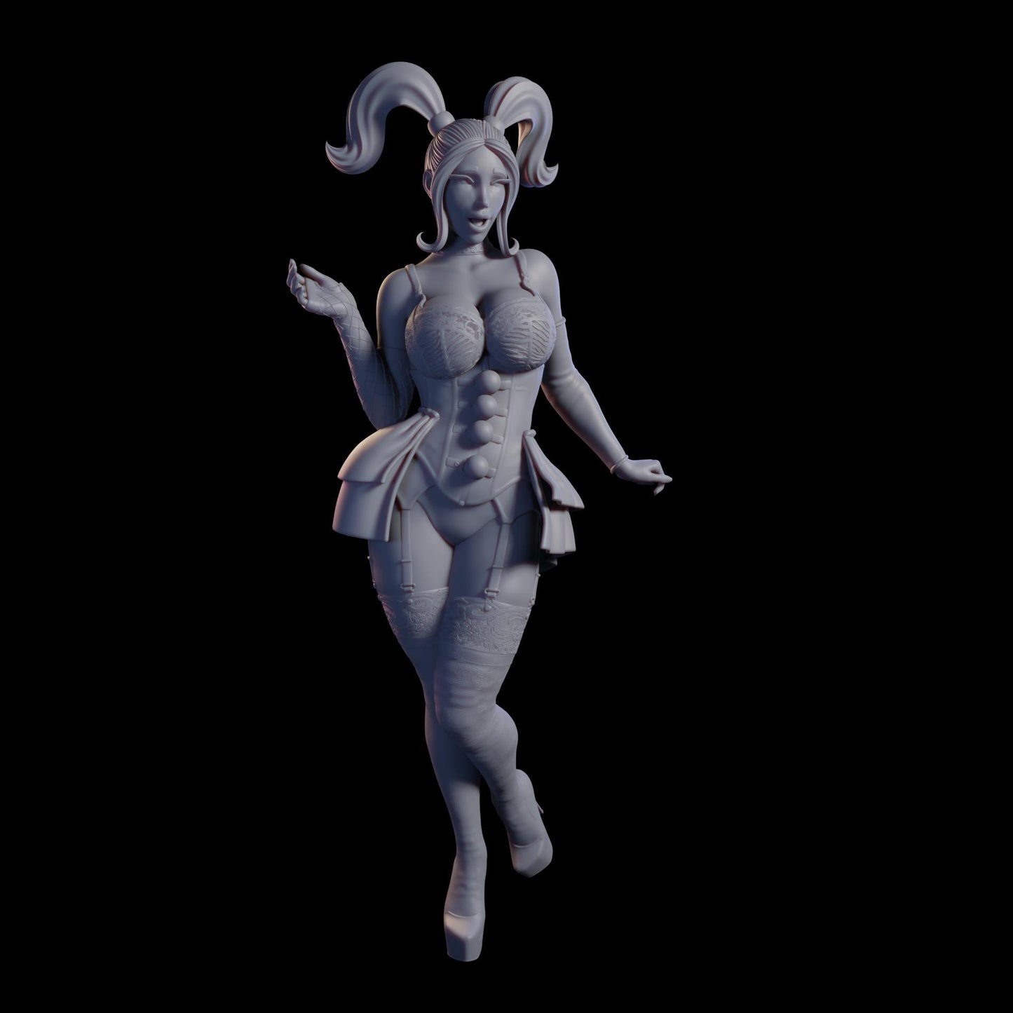 Mystical Courtesan Miniature (2 Poses, Standard & NSFW Variations) - QB Works - 28mm / 32mm / 36mm / 75mm