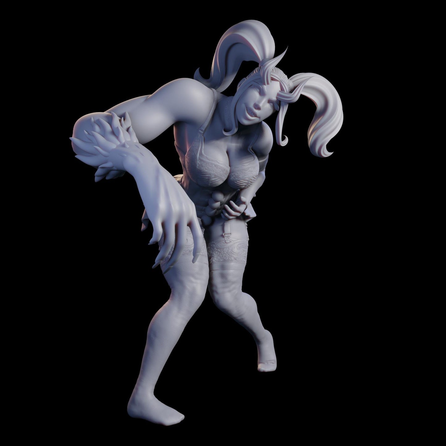 Berserker Courtesan Miniature (Standard & NSFW Variations) - QB Works - 28mm / 32mm / 36mm / 75mm