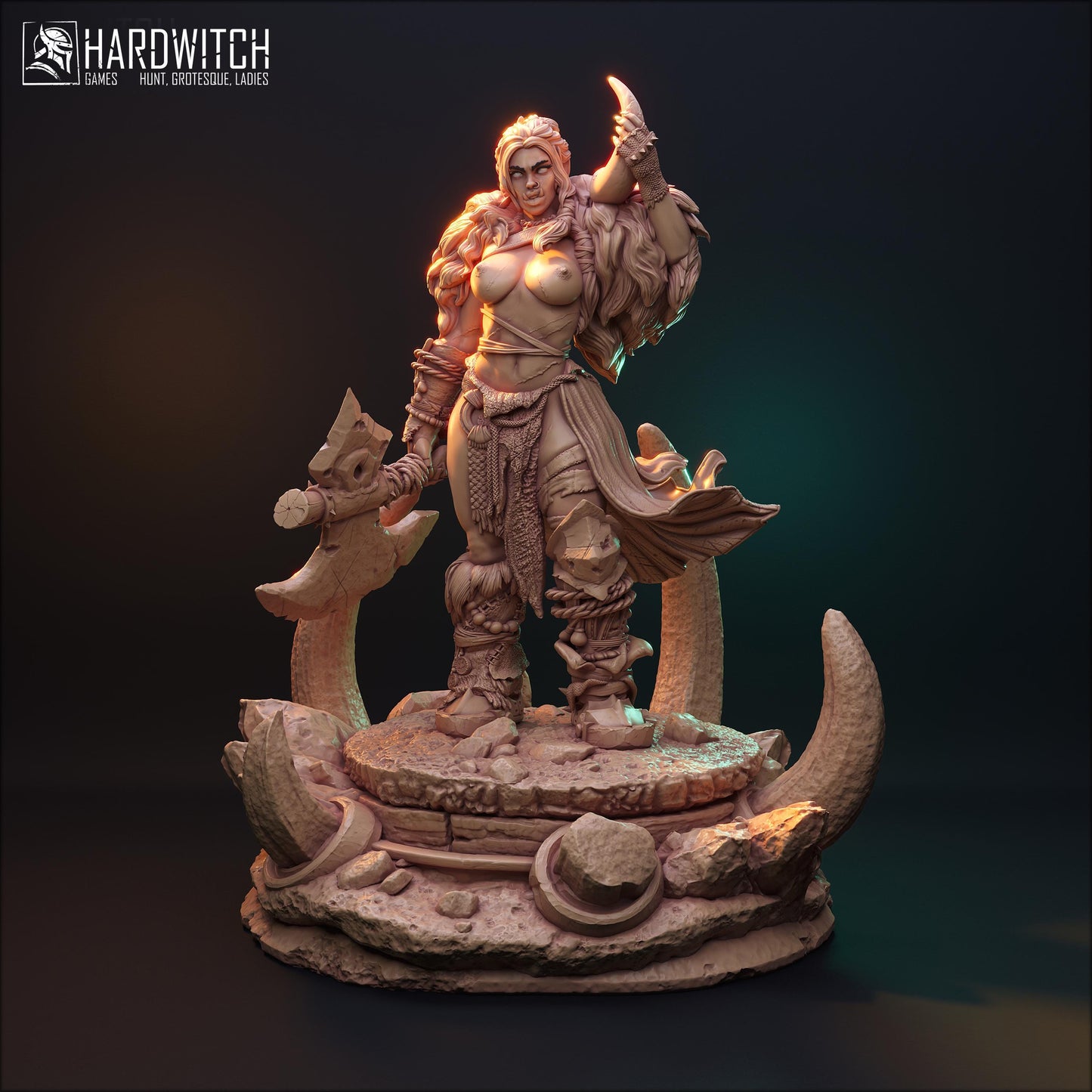 Arkhit Warkand Miniature (Standard & NSFW Options) - HardWitch Games - 28mm / 32mm / 36mm / 75mm / 100mm