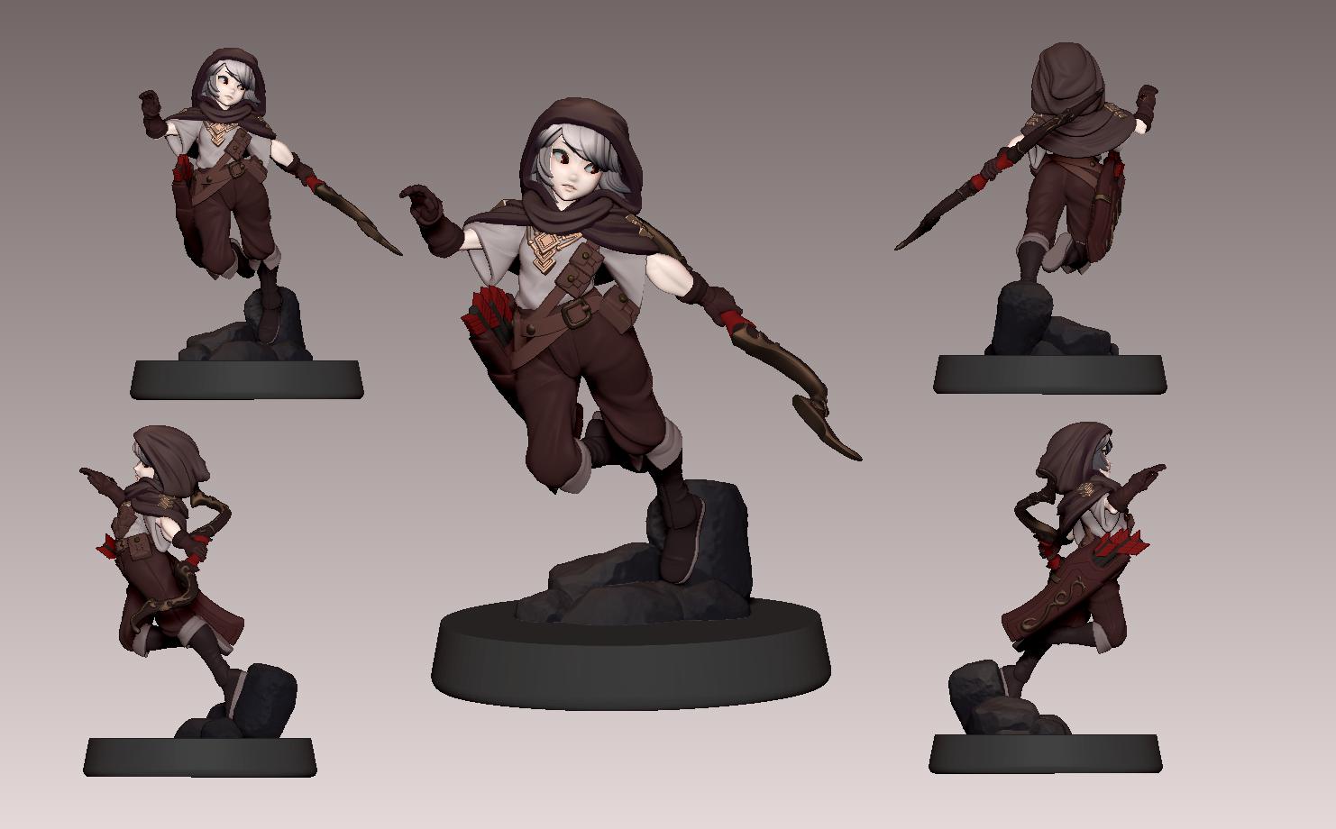 Zoe, Cursed Thief Miniature - LPOMC - 28mm / 32mm / 36mm / 75mm