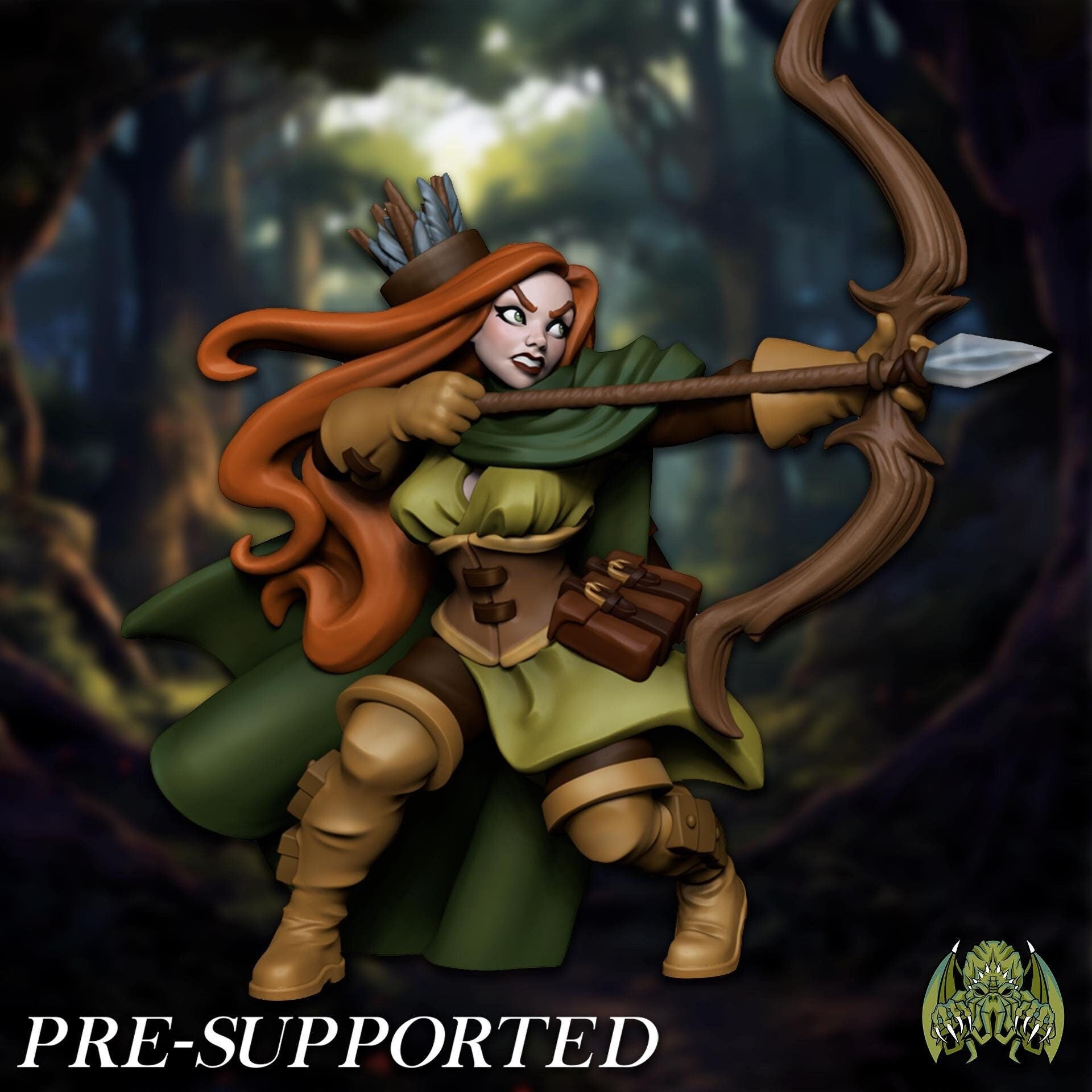 Florence the Archer Miniature - Miniatures of Madness - 28mm / 32mm / 36mm / Bust / Diorama