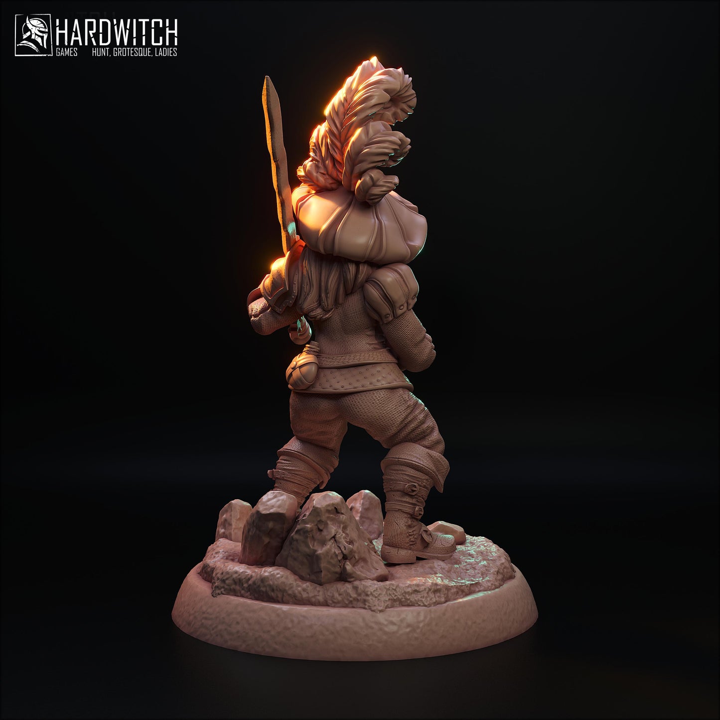 Mercenaries of the Blazing Blade Miniatures (6 Variations including NSFW) - HardWitch Games - 28mm / 32mm / 36mm / 75mm